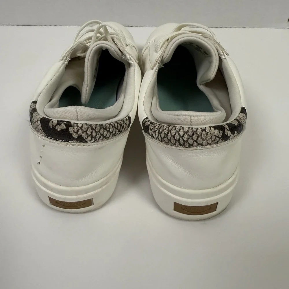 Dr. Scholls Shoes Womens 8 M‎ Wink Lace Up Sneakers White Faux Leather